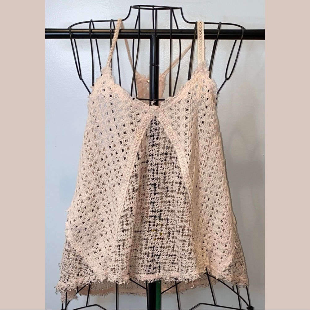 Free People Crochet tank